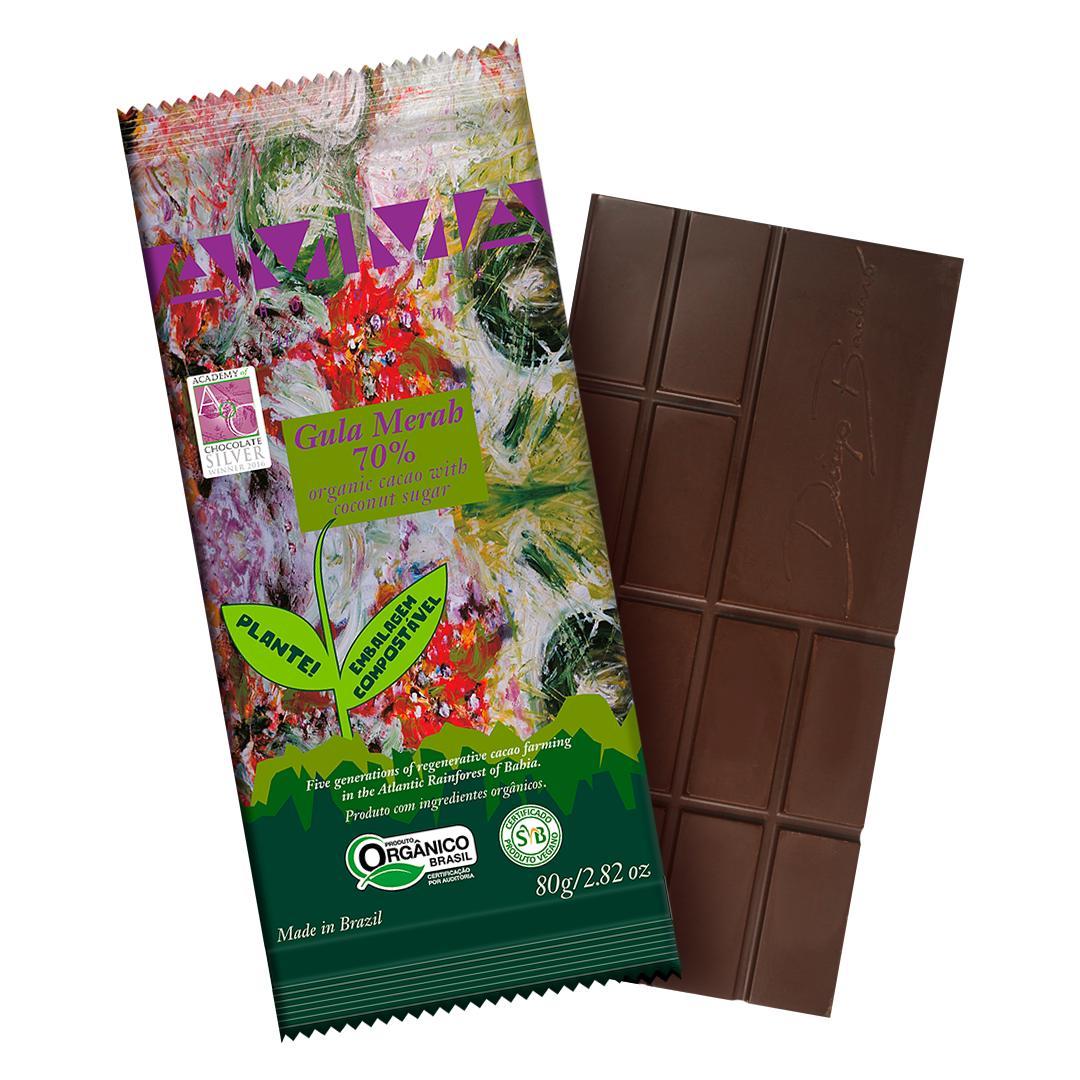 Miniatura Kit 6X: Chocolate 70% Cacau Orgânico Gula Merah Amma