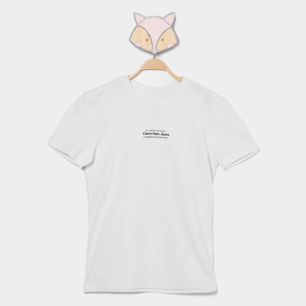Miniatura Camiseta Infantil Calvin Klein Menino Branco - 10A