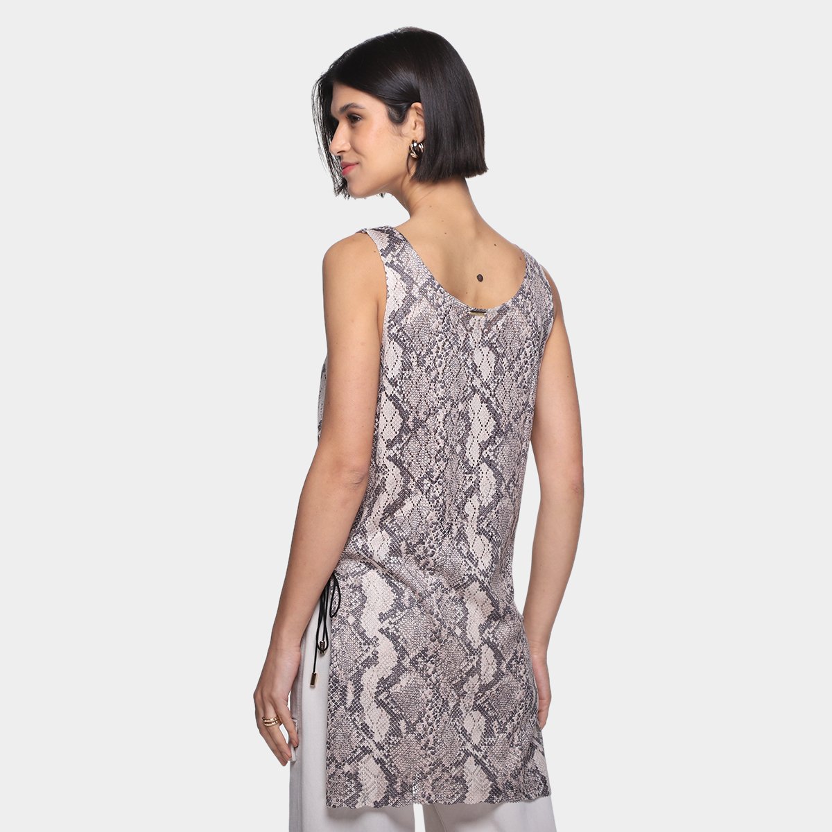 Miniatura Regata Lança Perfume Mullet Amarração Lateral Onça Feminina Marrom - G