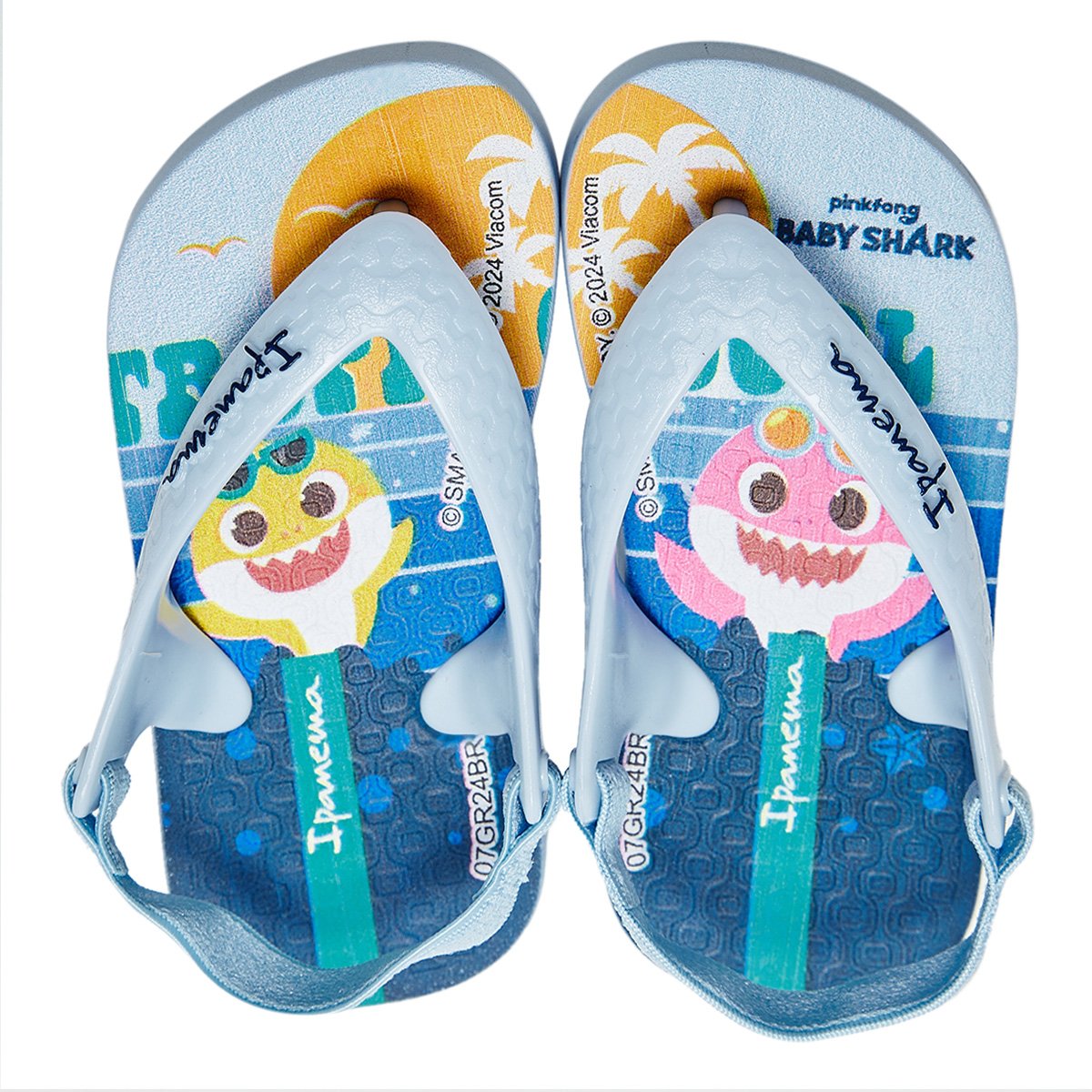 Miniatura Chinelo Bebê Grendene Shark Summer Menino Azul+Azul claro - 17/18
