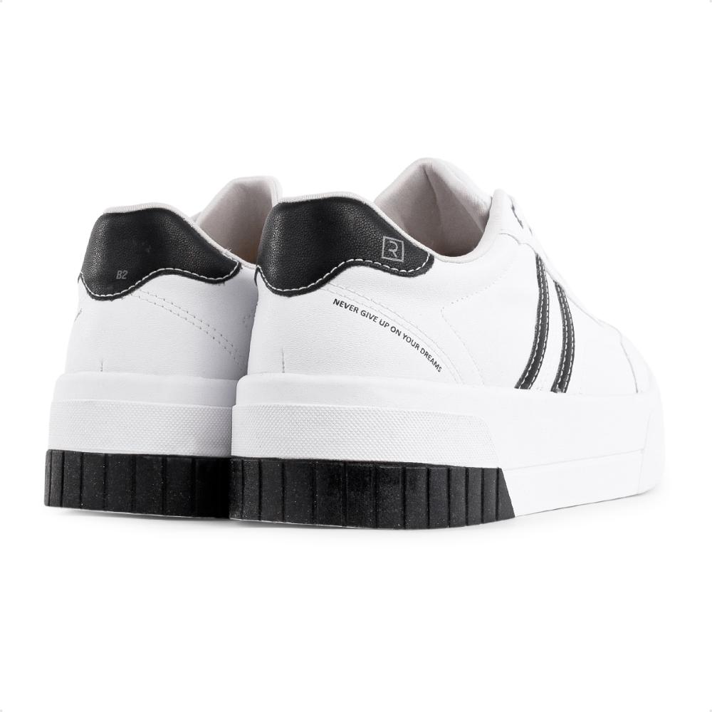 Miniatura Tênis Ramarim SNK Casual Caixa Alta Feminino Branco / Preto - 39
