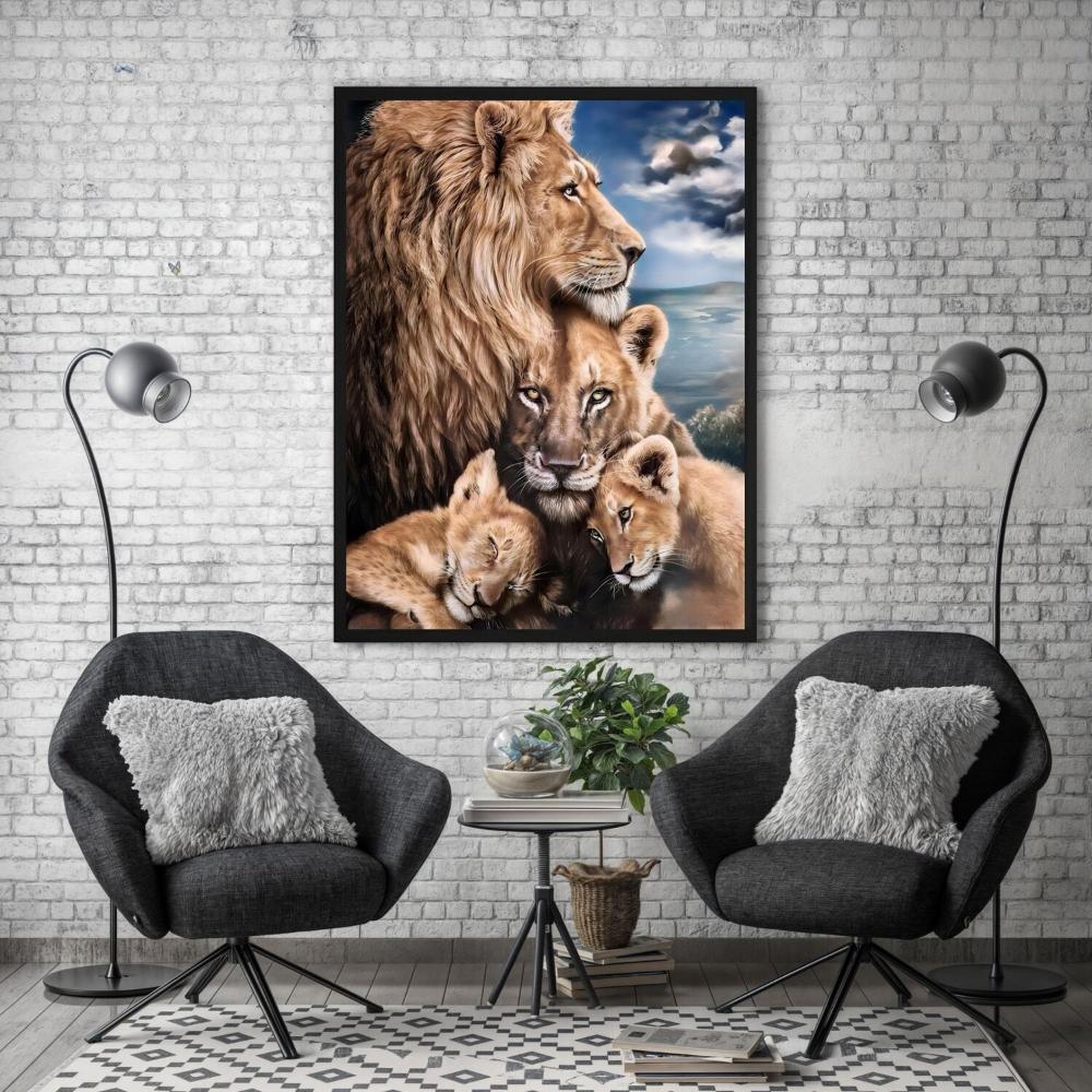 Quadro Decorativo Leão Leoa e … | Shopping do Inter, image size:1000x1000