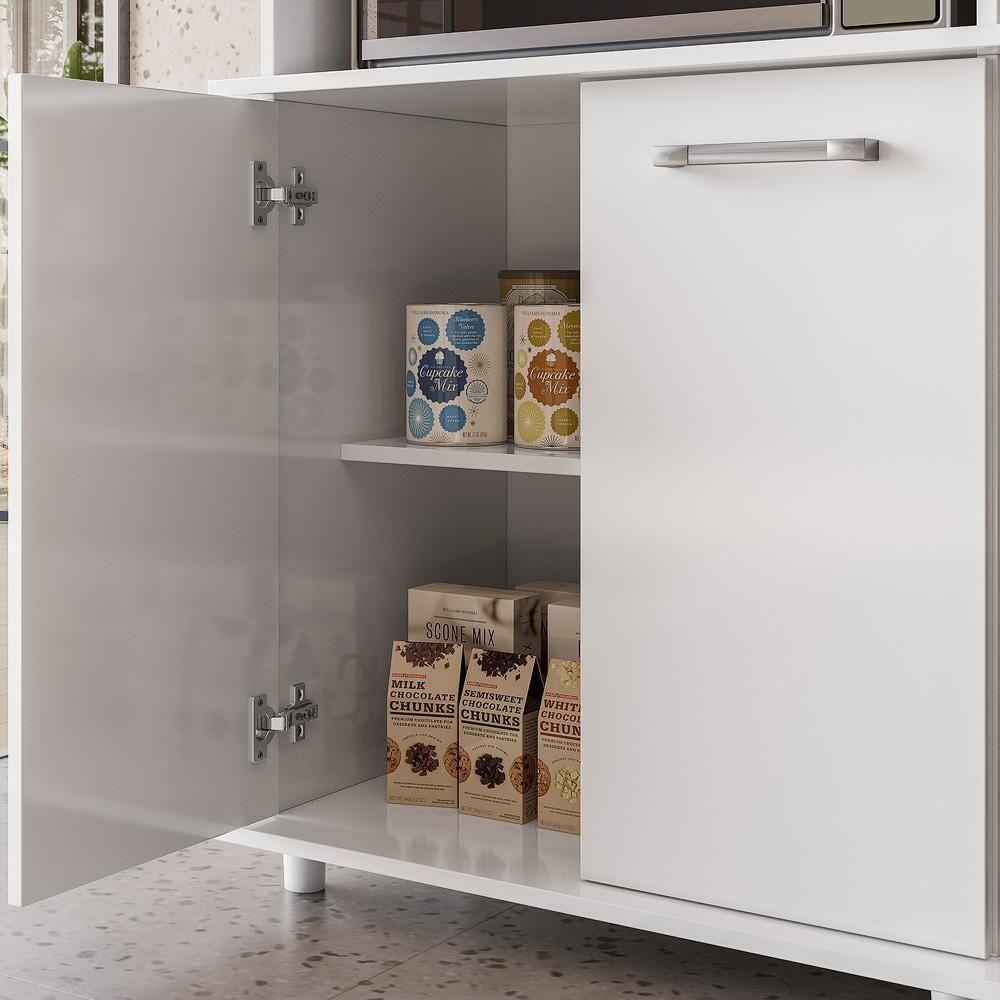 Miniatura Balcão Multiuso Isis 2 Portas Para Forno E Micro-ondas Branco - Nicioli Branco