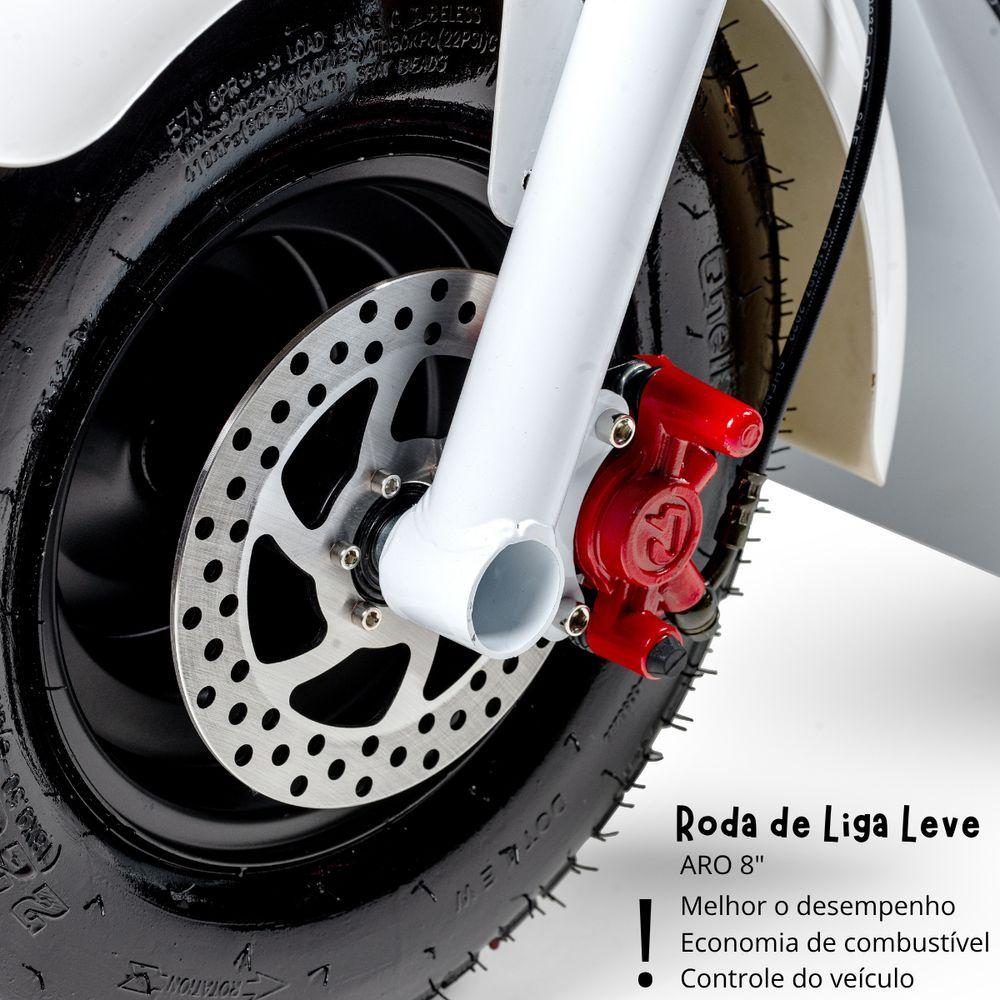 Scooter Elétrica 1000w Tui Pop Moto Patinete Sem Cnh Branco-branco
