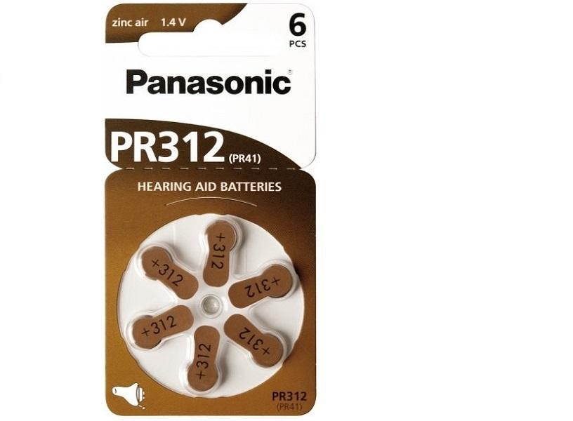 Miniatura Pilha Auditiva 312 Panasonic Pr 312Original Kit C/12