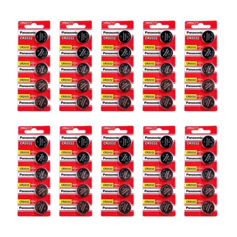Miniatura Kit 10 Cartelas Pilhas Bateria Cr2032 3V Panasonic Placa Mãe
