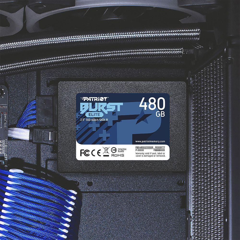 Miniatura Ssd 480Gb Patriot Burst Elite Sata Iii 6Gb/S Leitura 450Mb
