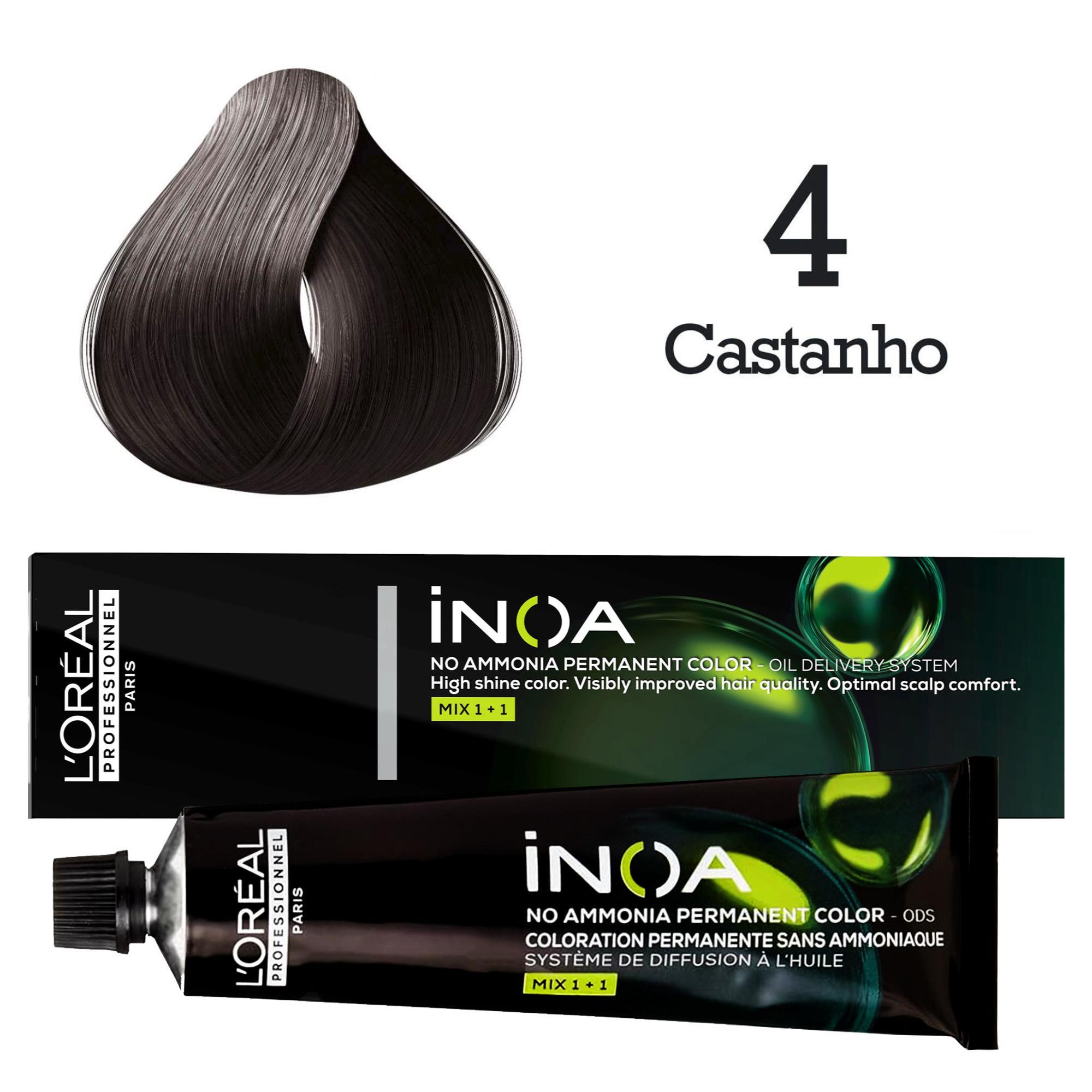 Miniatura Coloração Inoa 4 Castanho 60G L'Oréal Professionnel