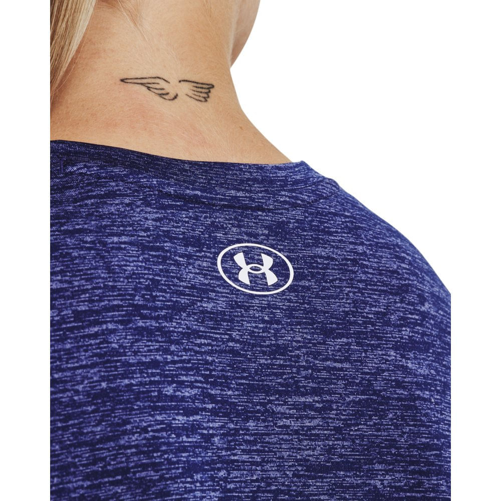 Miniatura Camiseta de Treino Feminina Under Armour Tech Twist Graphic Azul - G