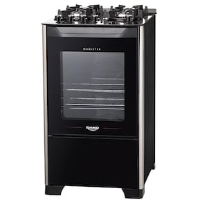 Miniatura Fogão Dako 4 Bocas Magister com Mesa de Vidro e Acendimento Automático Bivolt - Preto