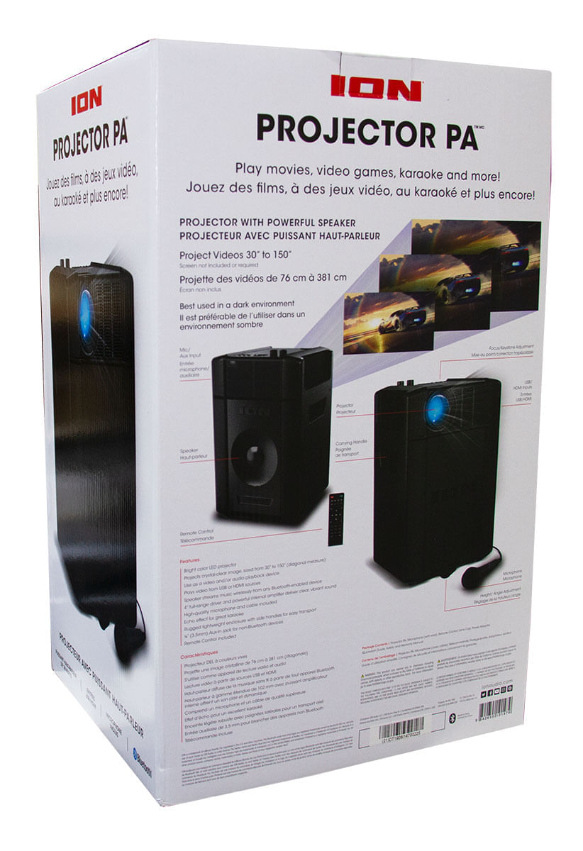 Projetor de Filmes com Alto Falante e recepção remota de áudio