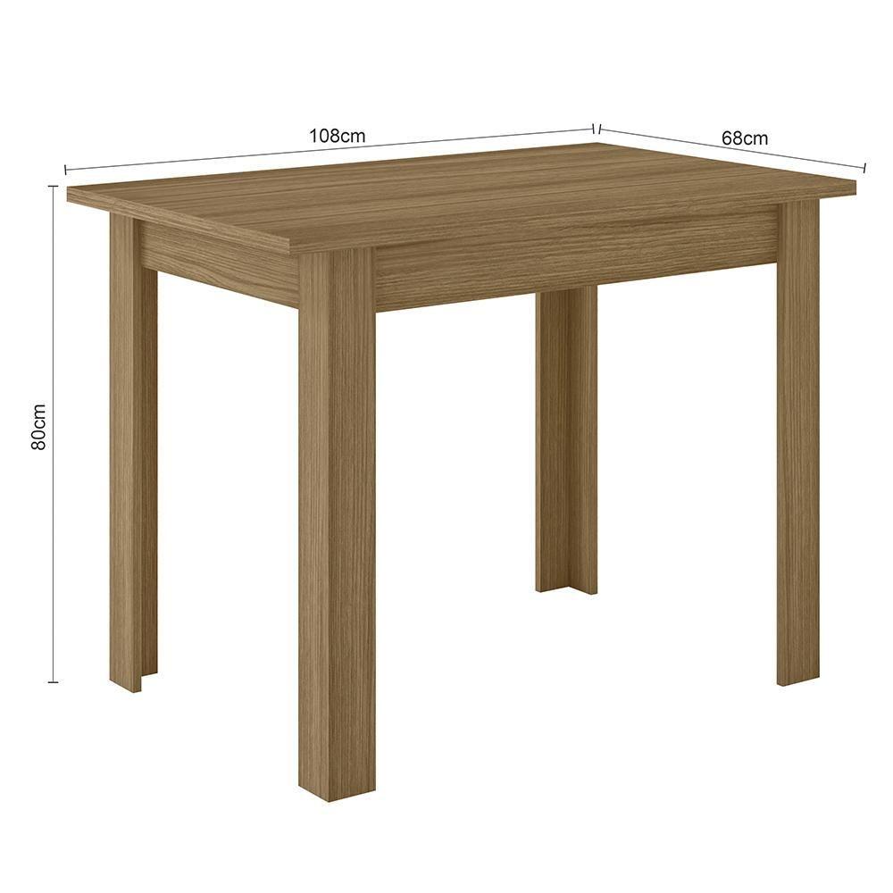 Miniatura Mesa De Jantar Sala Bellagio 108 X 68 Cm Carvalho