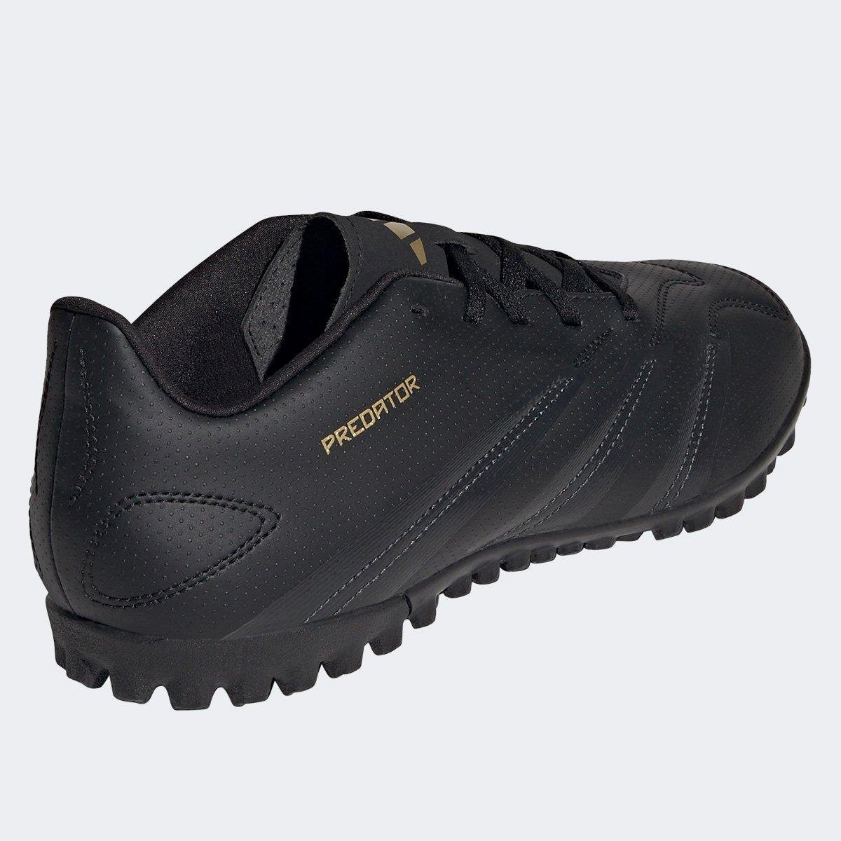 Miniatura Chuteira Society Adidas Predator 24 Club Unissex Preto+Dourado - 37