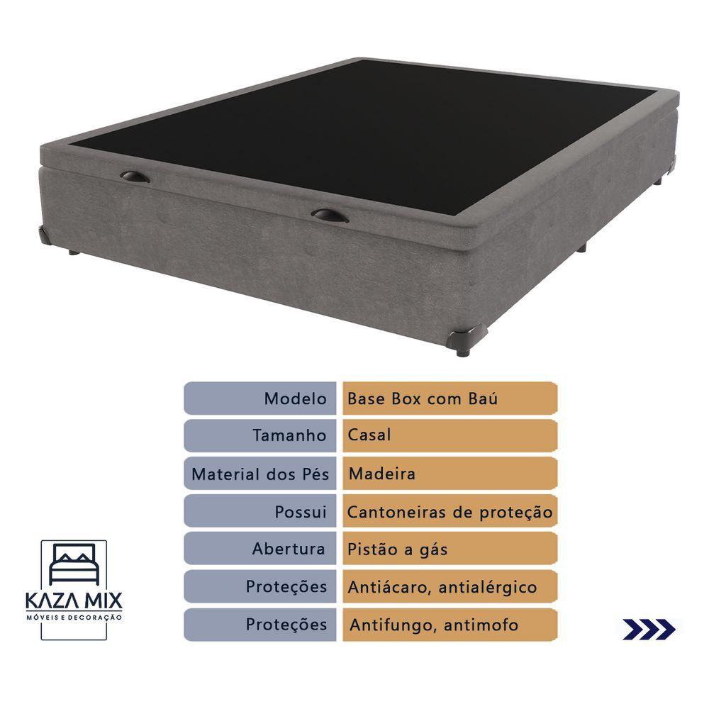 Miniatura Cama Box Casal Baú Colchão Ortobom Elegant Molas Ensacadas