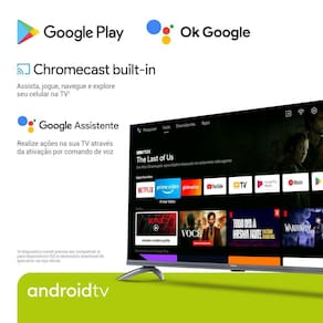 Smart TV LED 32" Philco HD P32SAA Google TV, HDR10 e Processador Quad-Core, HDMI, USB e Wi-Fi