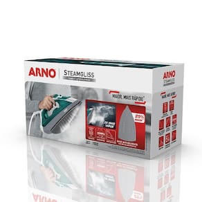 Ferro de Passar a Vapor Arno Steamgliss FSGP com Spray e Base Antiaderente - Verde/Branco 110V