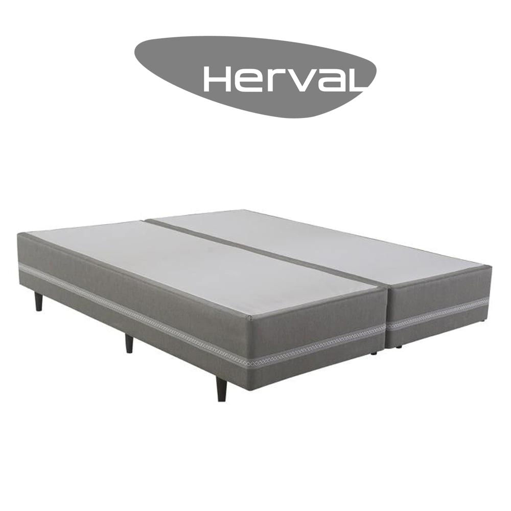 Miniatura Base Cama Box Queen Herval Comfort Master, 39x158x198 cm, Cinza