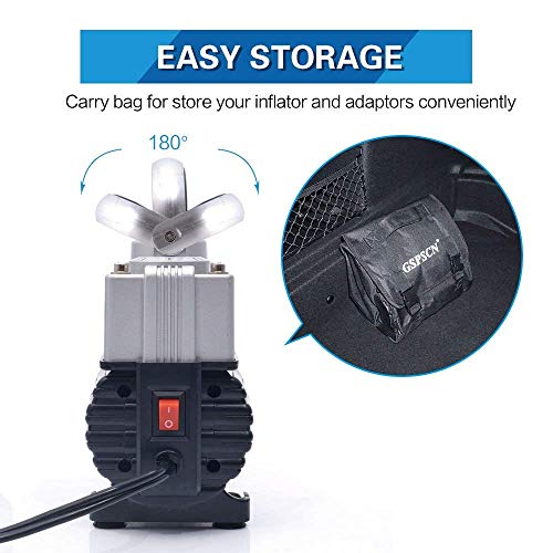 GSPSCN Mini Compressor de Ar Elétrico Automotivo 12V 150 PSI 25 A 110220V adaptadores