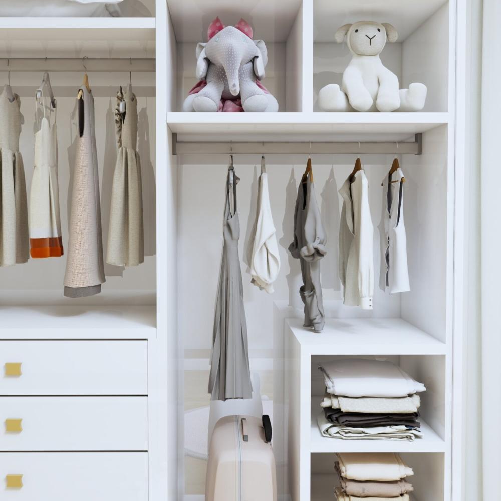Quarto Infantil Completo Closet Eloá e Cama Irlanda Branco