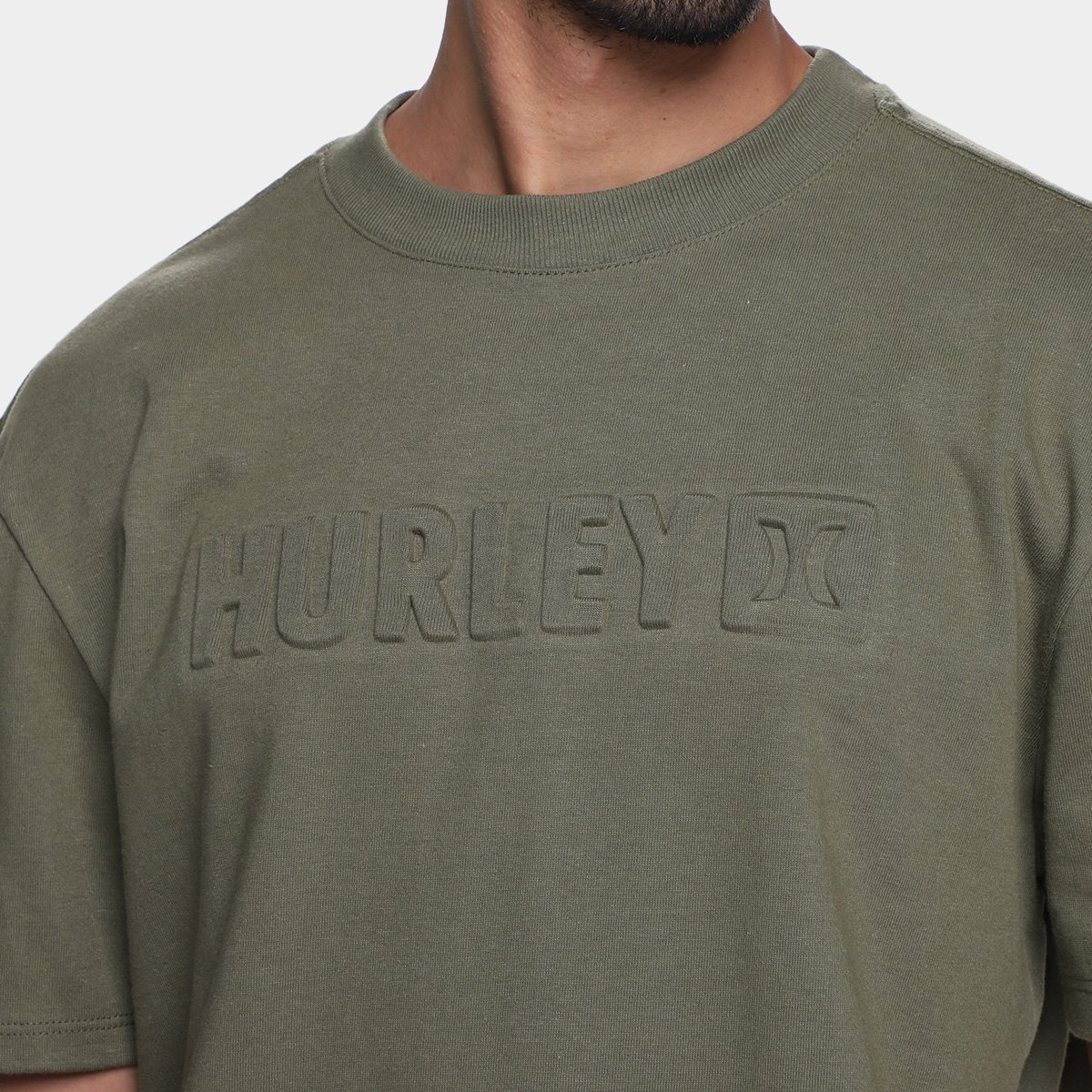 Miniatura Camiseta Hurley Esp Square Masculina Verde Militar - G