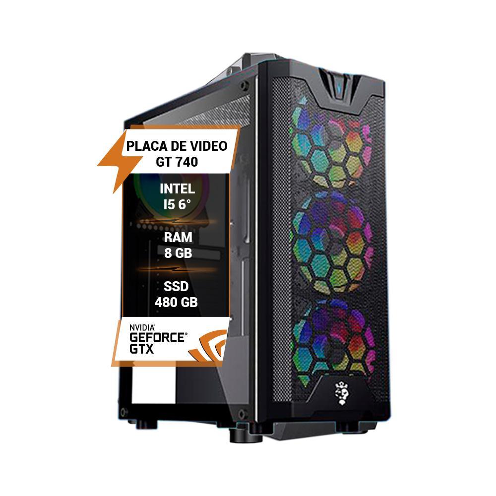 Miniatura Pc Gamer Intel I5 6 Memória Ram 8Gb Ddr4 Ssd 480Gb Gt740