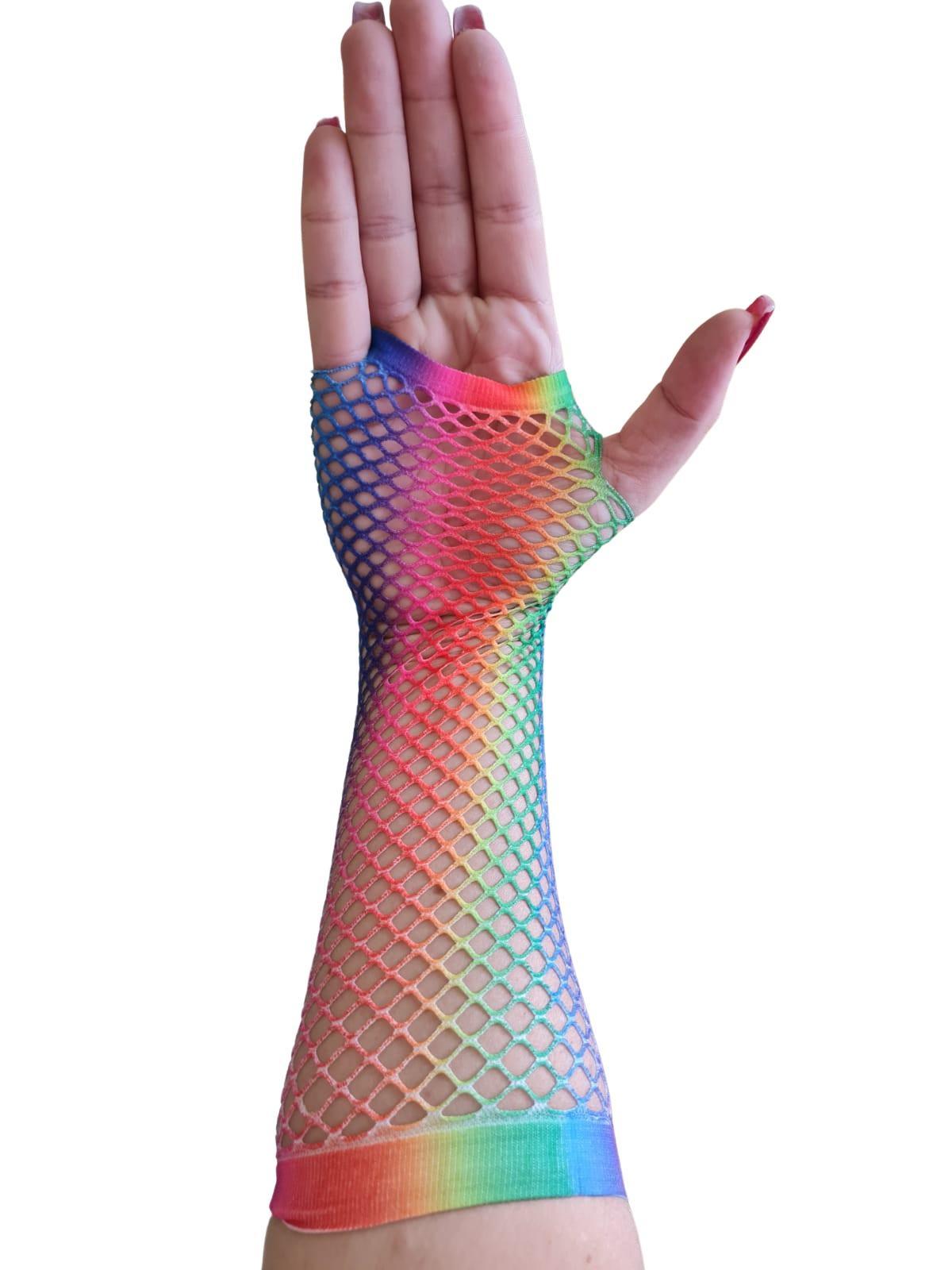 Miniatura Luva Arrastão Arco Iris Rainbow Colorida- 20Cm