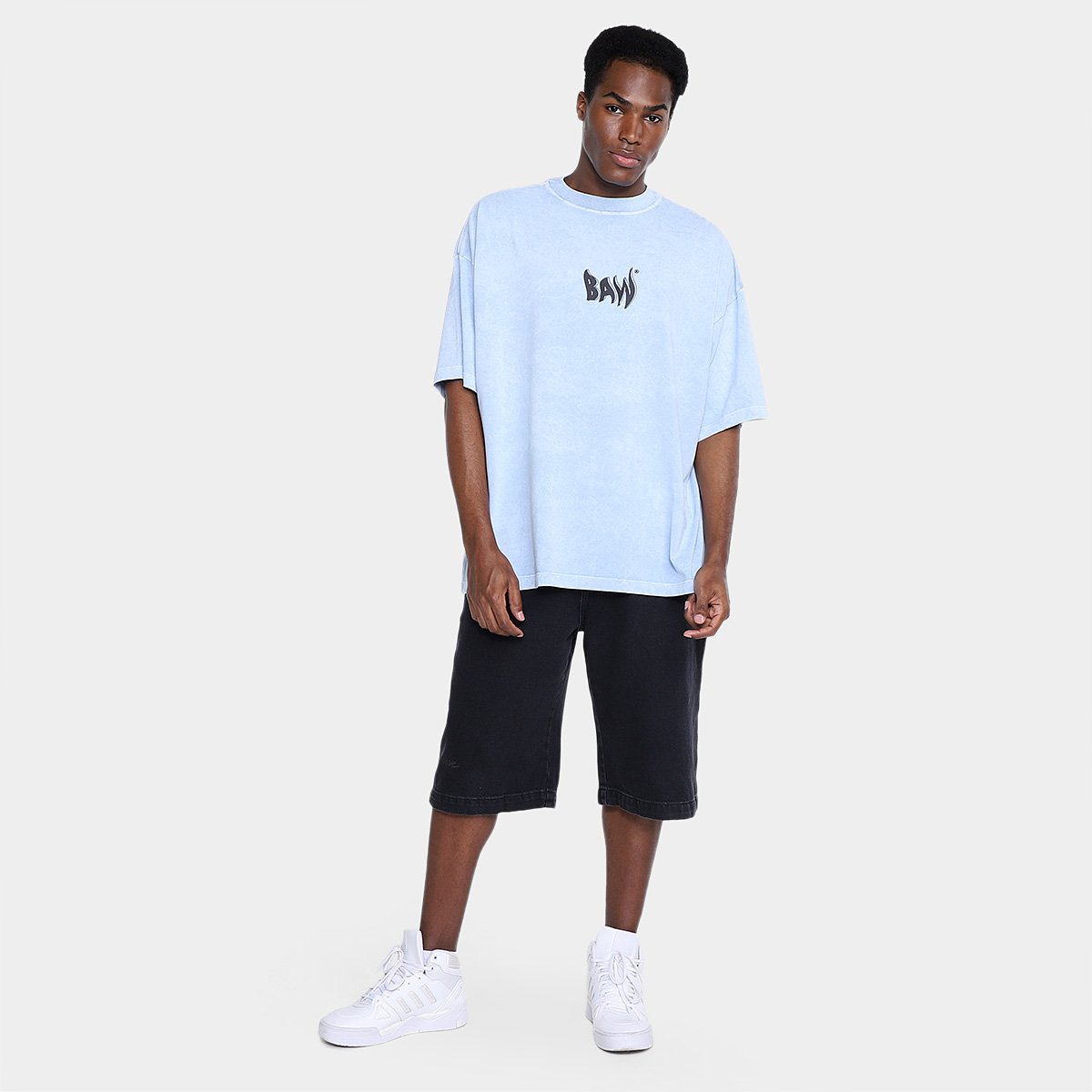Miniatura Camiseta Baw Clothing New Over Weired Days Masculina Azul Claro - G