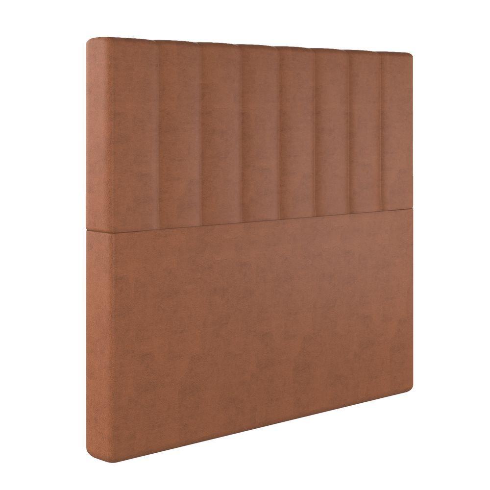 Miniatura Cabeceira Box Queen Dubai Em Veludo Cor:terracota