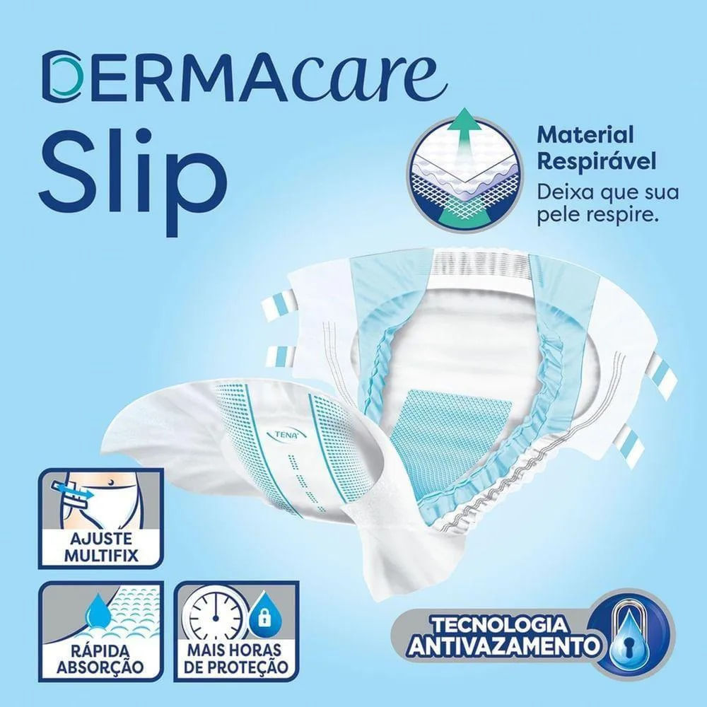 Miniatura Fralda Geriátrica Tena Dermacare Slip EG 16 Unidades Fralda Geriátrica Tena Dermacare Slip Descartável EG 16 Unidades