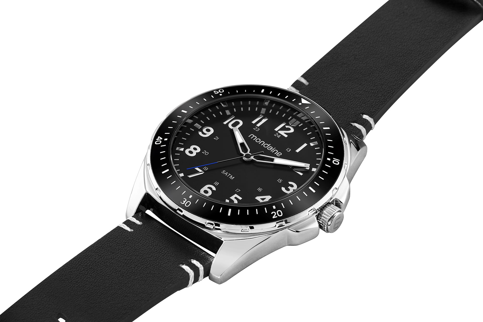 Kit Relógio Masculino Casual Prata Com Copo Térmico