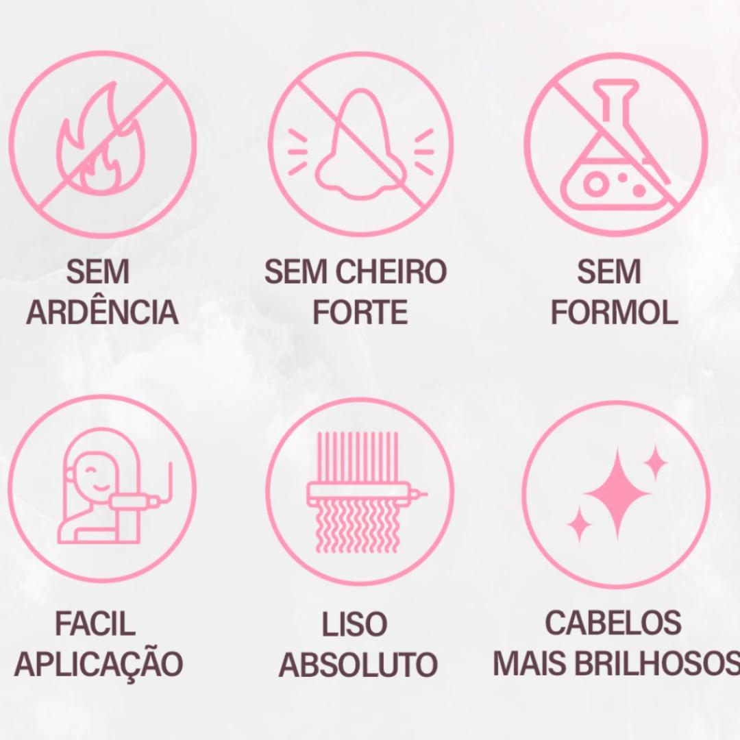 Liso Perfeito Orgânica 1 Litro Nuance + Kit Aplicação