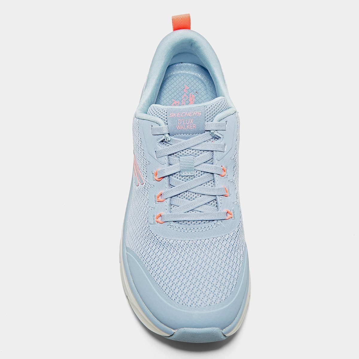 Miniatura Tênis Skechers D'Lux Walker 2.0 Rad Feminino Azul+Rosa - 34