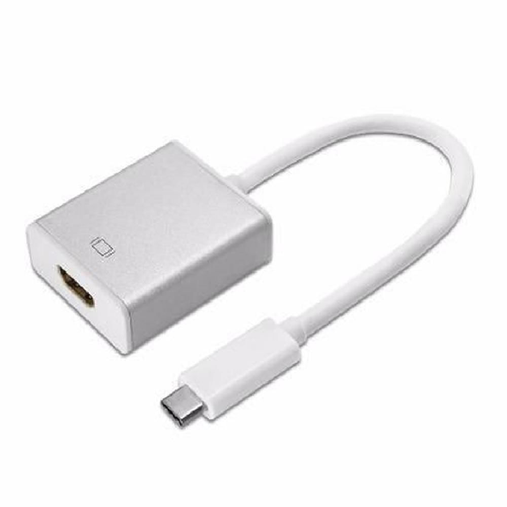 Miniatura Adaptador Conversor Usb C 3.1 Type C Macho Hdmi Fêmea Prata