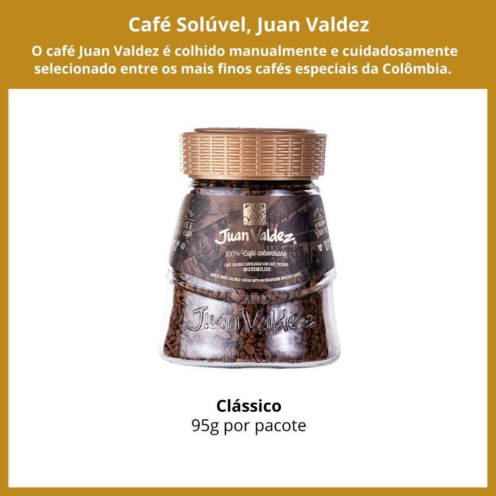 Miniatura Café Juan Valdez Solúvel Colombiano Clássico 95G