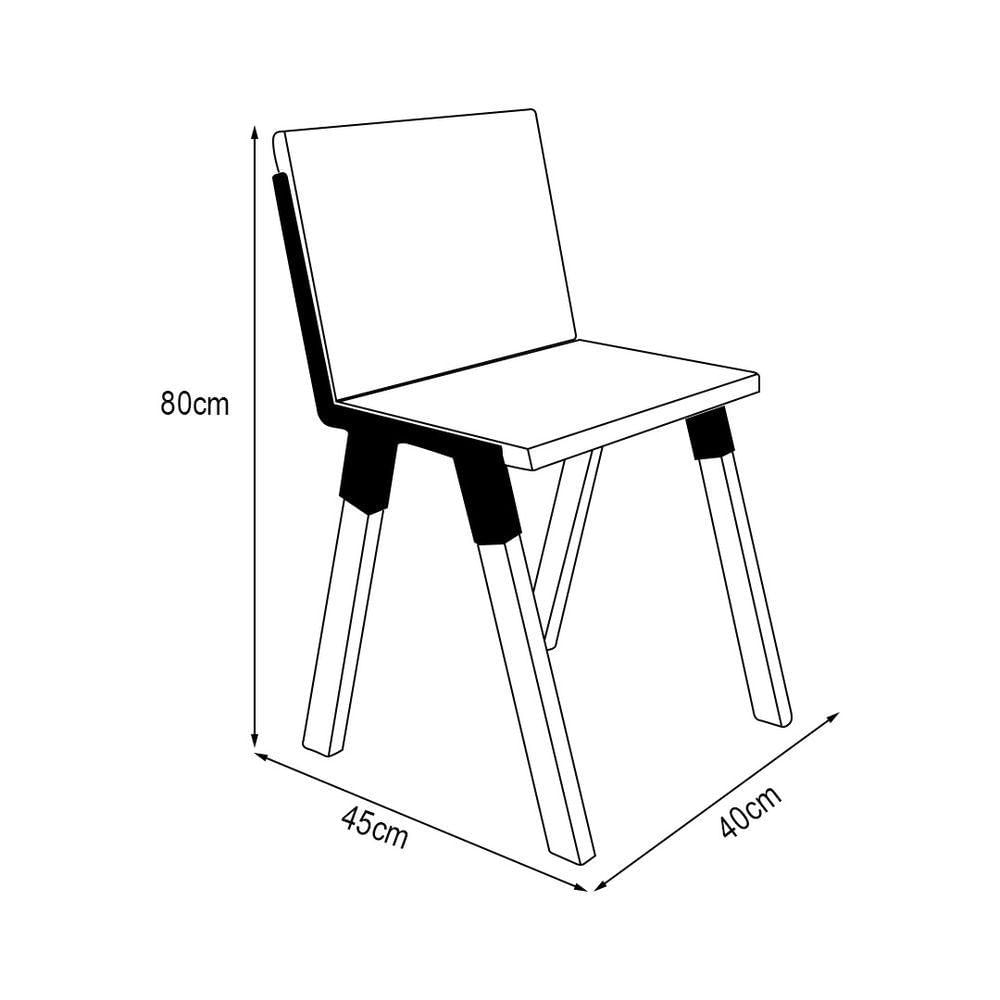 Miniatura Jogo De Mesa Eiffel Industrial 90 Cm Com 4 Cadeiras Detroit Madeira Maciça Natural E Ferro Preto Marrom