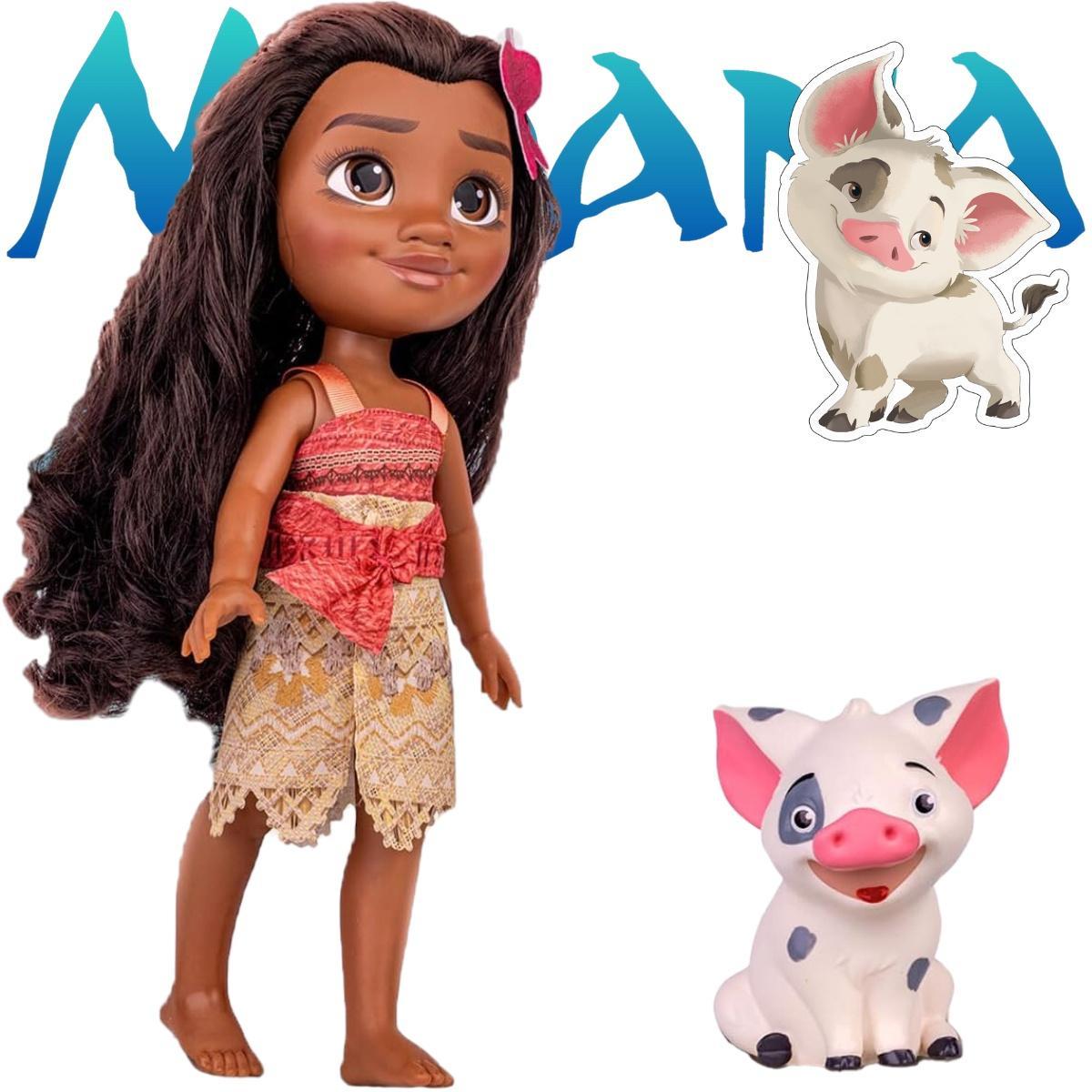 Miniatura Princesa Moana Boneca Articulada Super Interativa Crianças E
