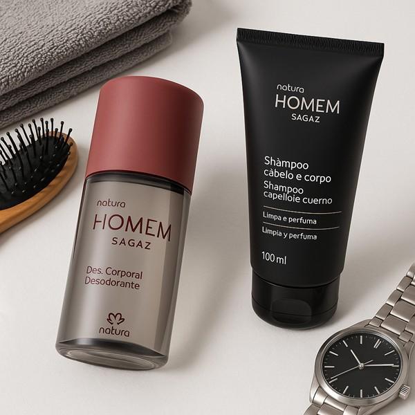 Miniatura Kit Masculino Natura Homem Sagaz Cuidados Diários - 2 Itens