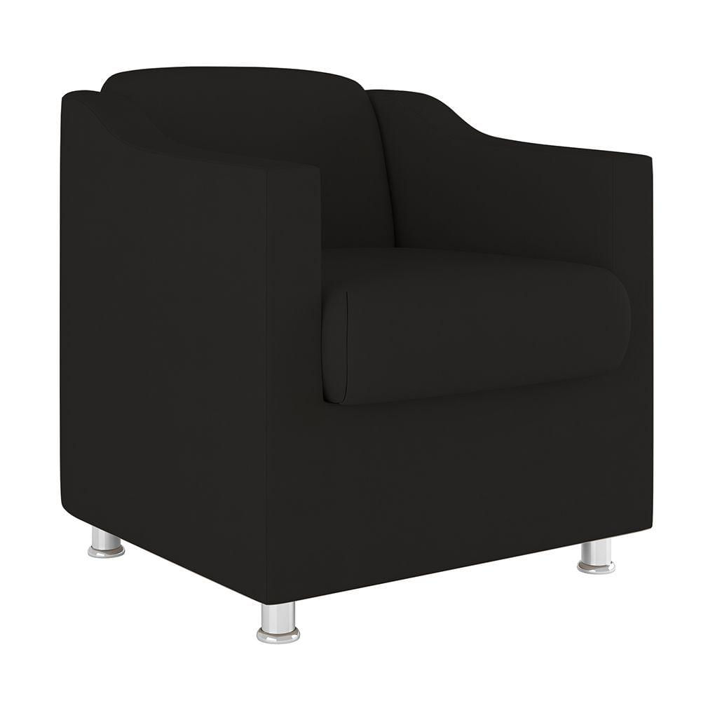 Miniatura Poltrona Sofá Para Clínica De Estética, Manicure Veludo preto