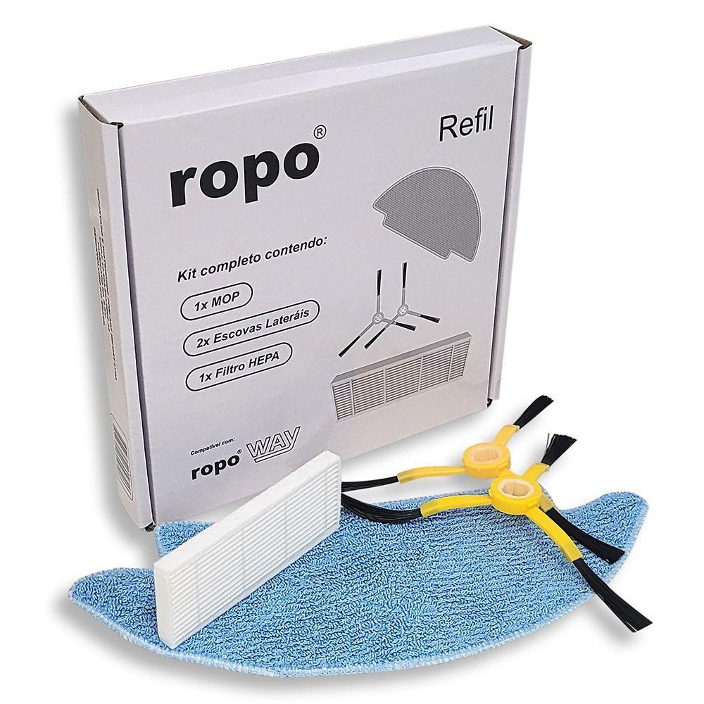 Miniatura Combo Robô Aspirador Ropo Way + Kit Refil