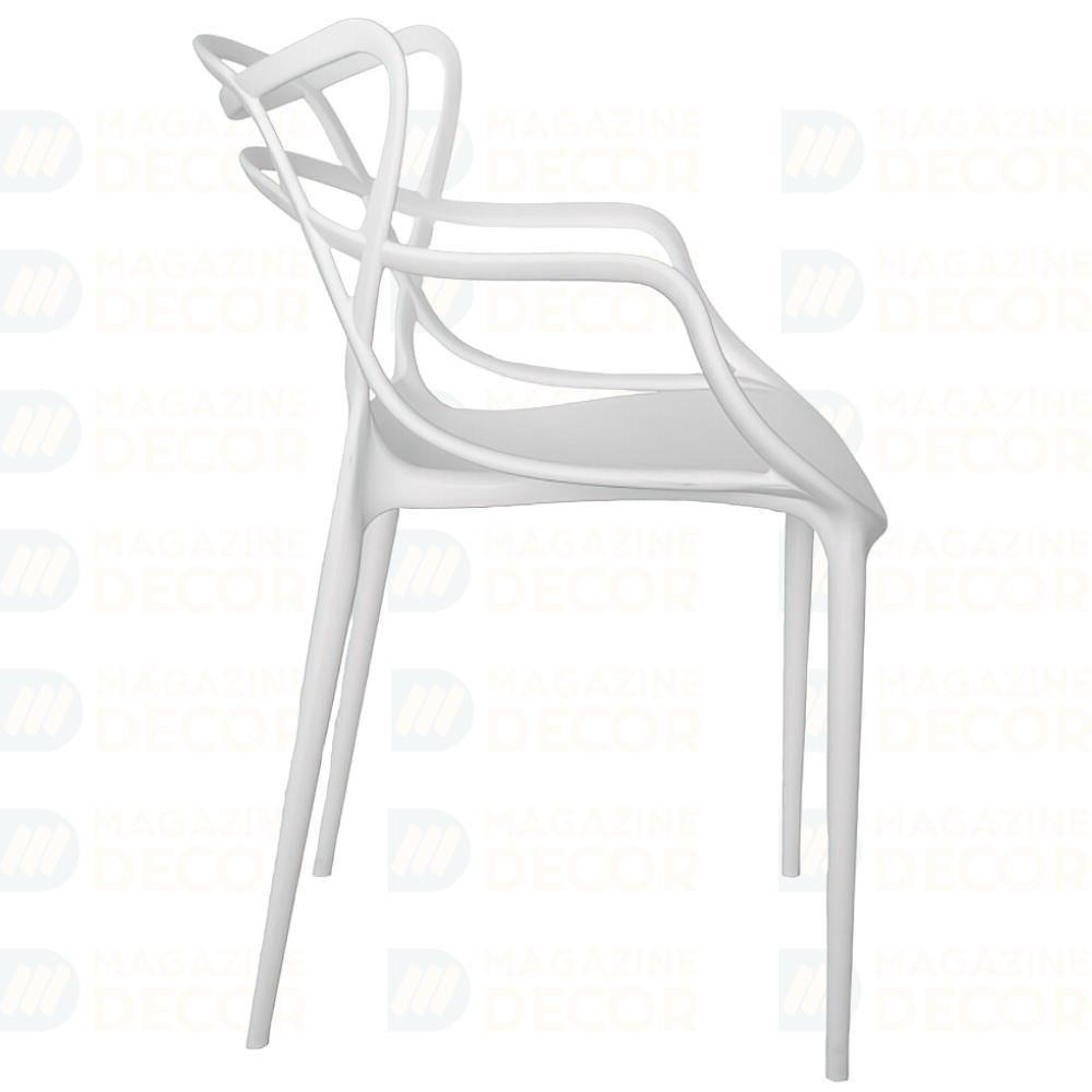Miniatura Conjunto Mesa De Jantar Redonda Marci Preta 100cm Com 4 Cadeiras Allegra - Branco