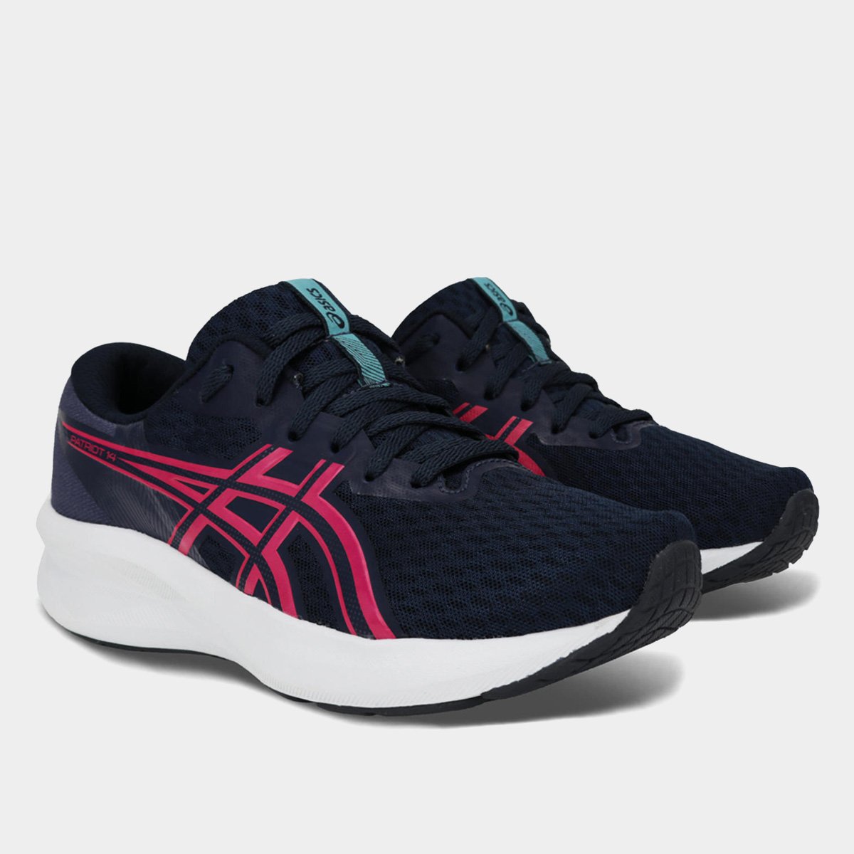 Miniatura Tênis Asics Patriot 14 Feminino Marinho+Rosa - 34
