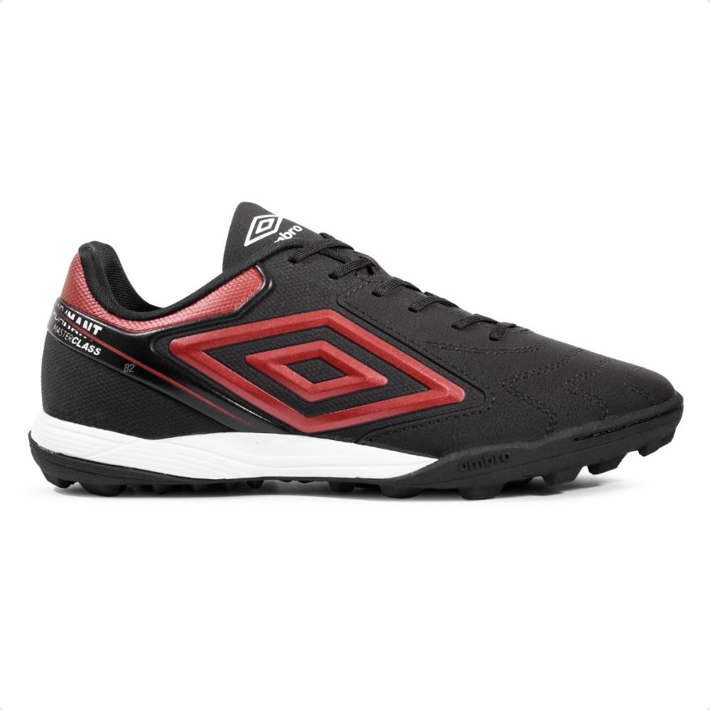 Miniatura Chuteira Society Umbro Adamant Master Class Club Masculina Preto / Vermelho - 37