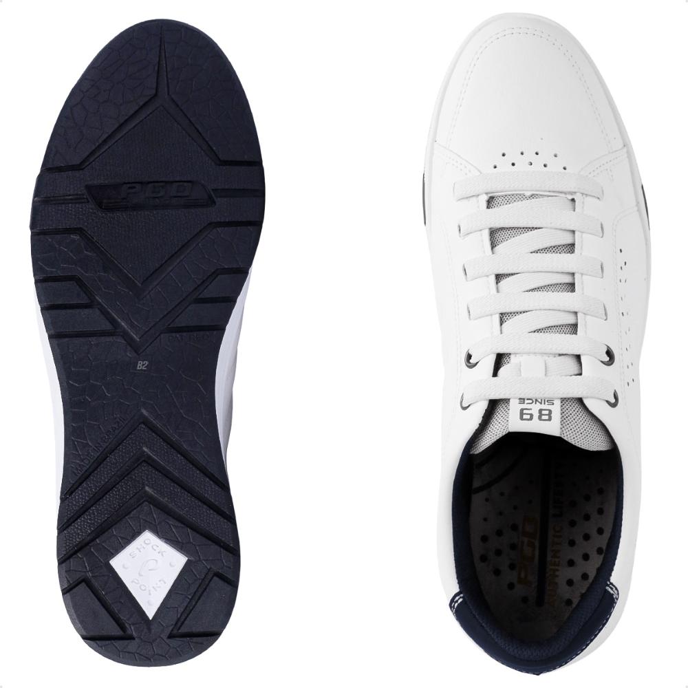 Sapatênis Pegada Element Confort Masculino Branco / Marinho - 37
