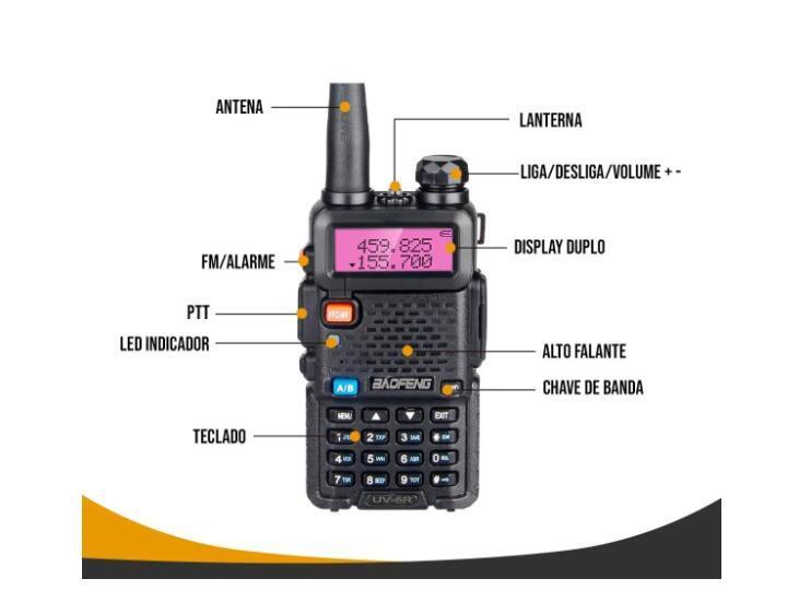 Radio Comunicador Ht Walk Talk Baofeng Dual Band Uv-5R