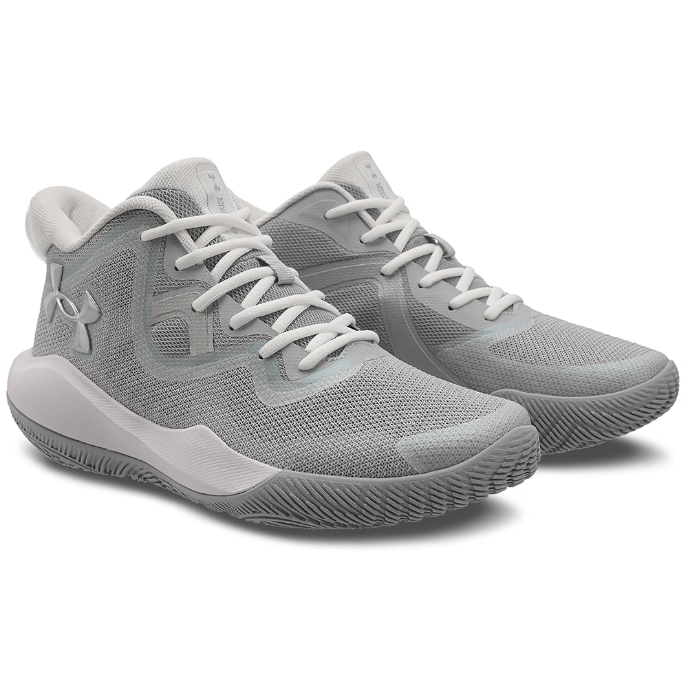 Miniatura Tênis de Basquete Masculino Under Armour Bankshot SE 39 Cinza