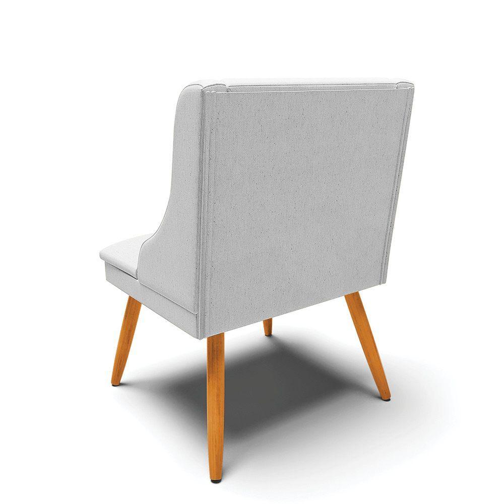 Miniatura Kit 06 Cadeiras De Jantar Liz Linho Cinza A05 D'rossi