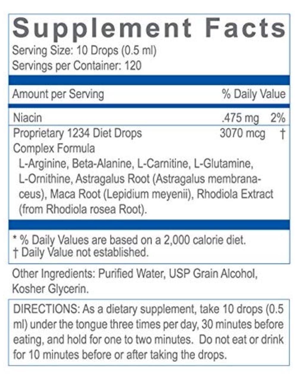 Miniatura Diet Drops (HCG) 1234 Sublingual 60ml - Creative Bioscience