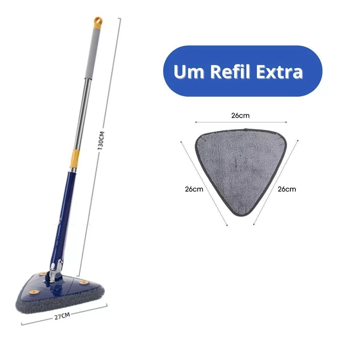 Miniatura Rodo Mágico 360: Mop Esfregão Limpeza Giratório Triangular