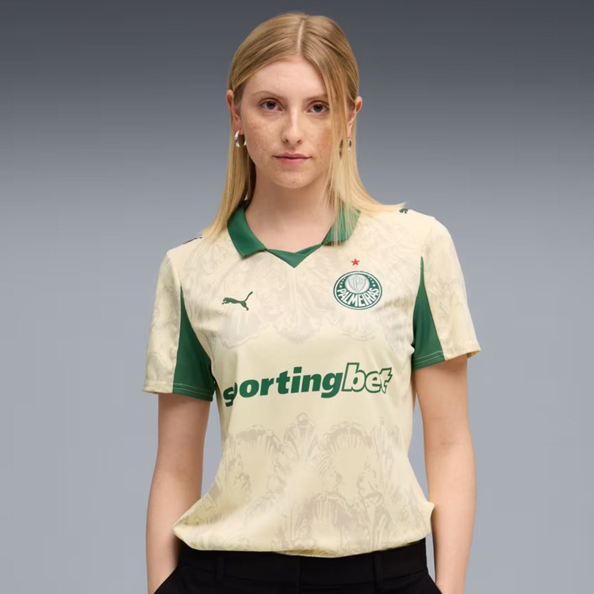 Miniatura Camisa Palmeiras KidSuper Torcedor Puma Feminina Off White - EP