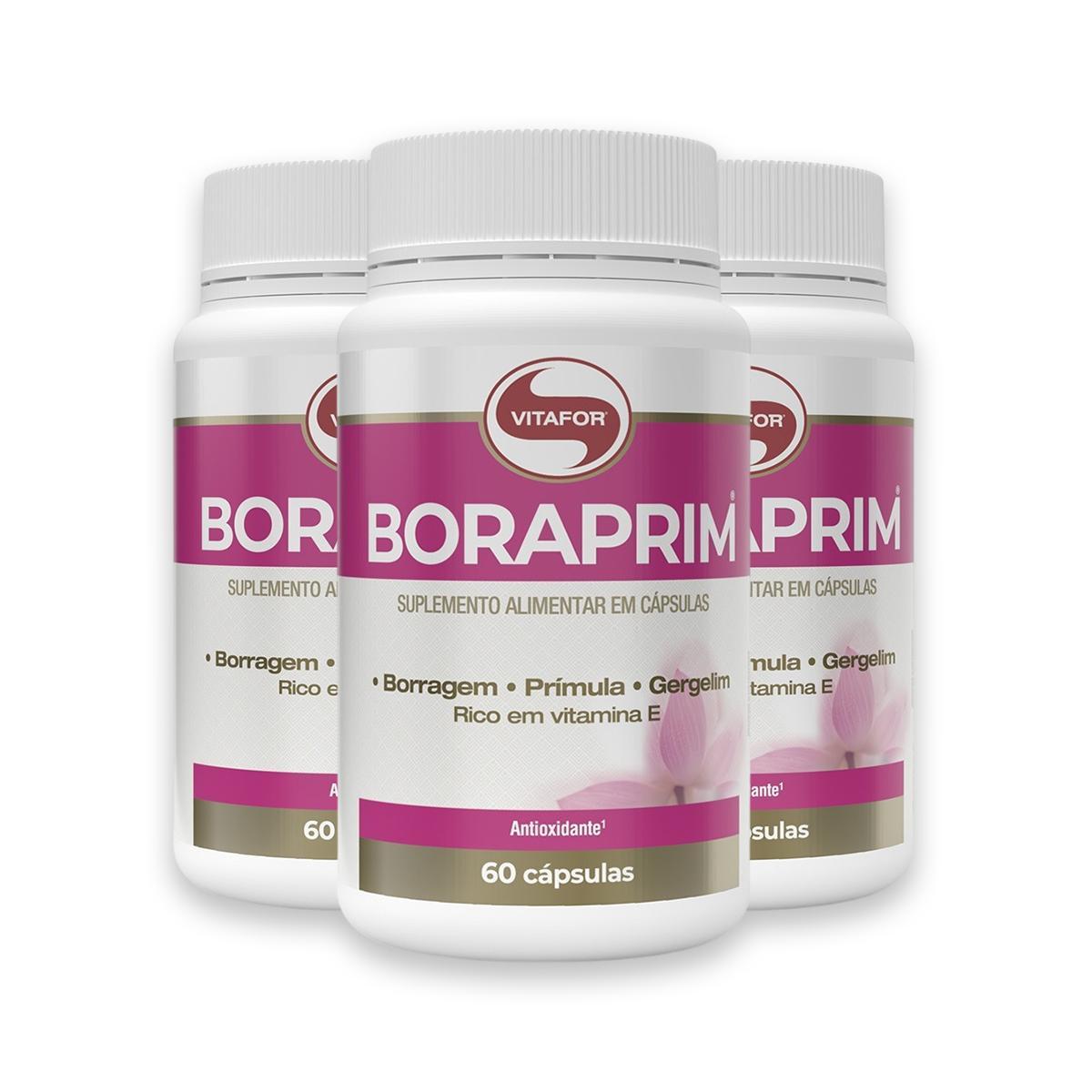 Miniatura Kit 3 Boraprim Vitafor 60 Cápsulas